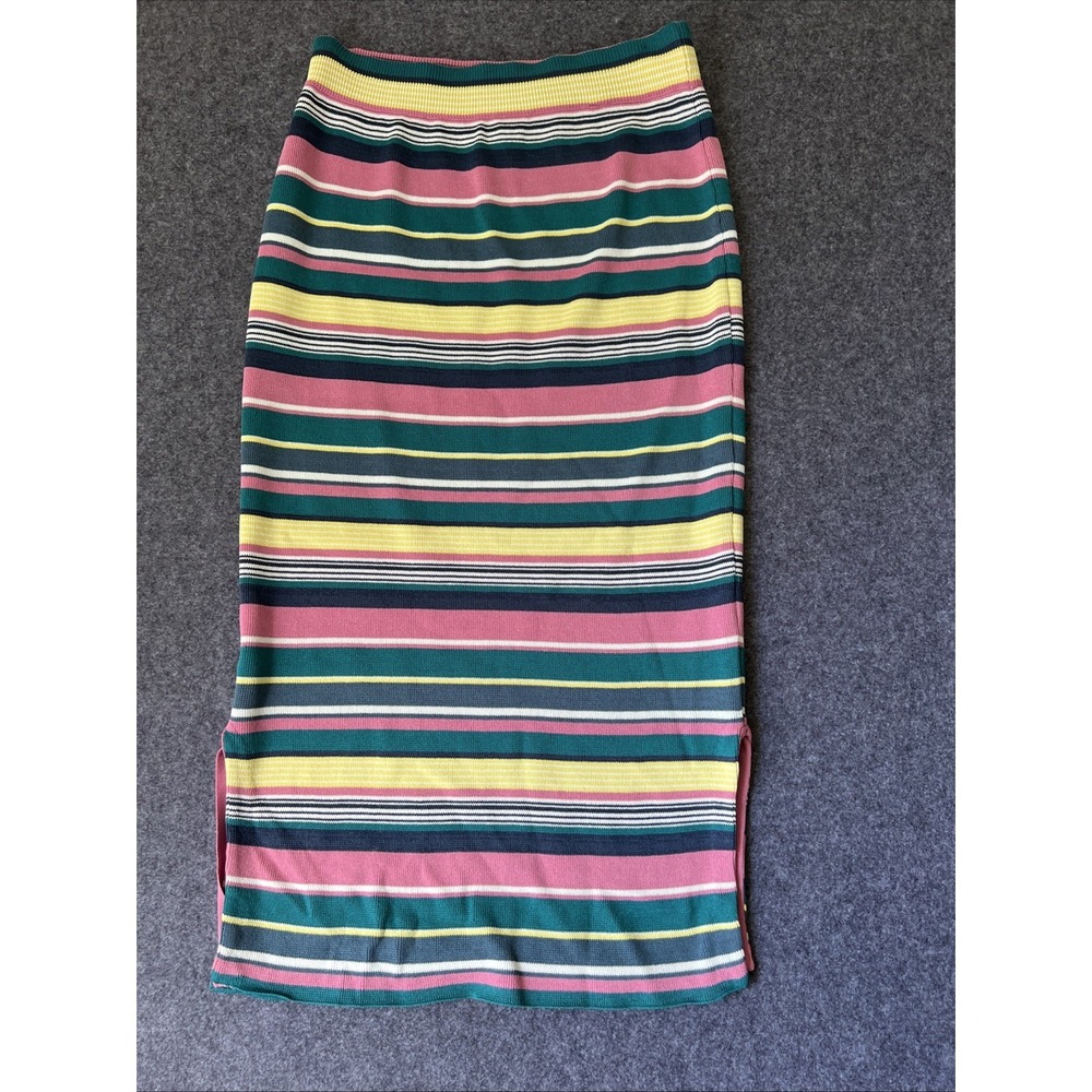 Maeve By Anthropologie Women's Lana Striped Sweater Skirt Size Large